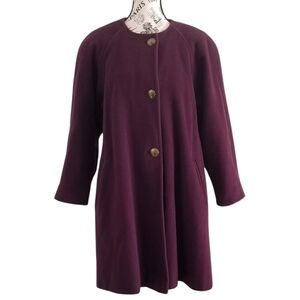 Vintage purple eggplant wool swing jacket